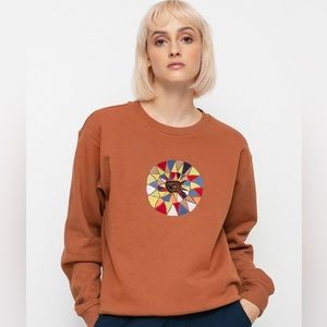 Vans HANNA SCOTT BFF mocha pullover crew neck sweatshirt women’s XL